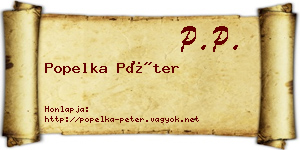 Popelka Péter névjegykártya